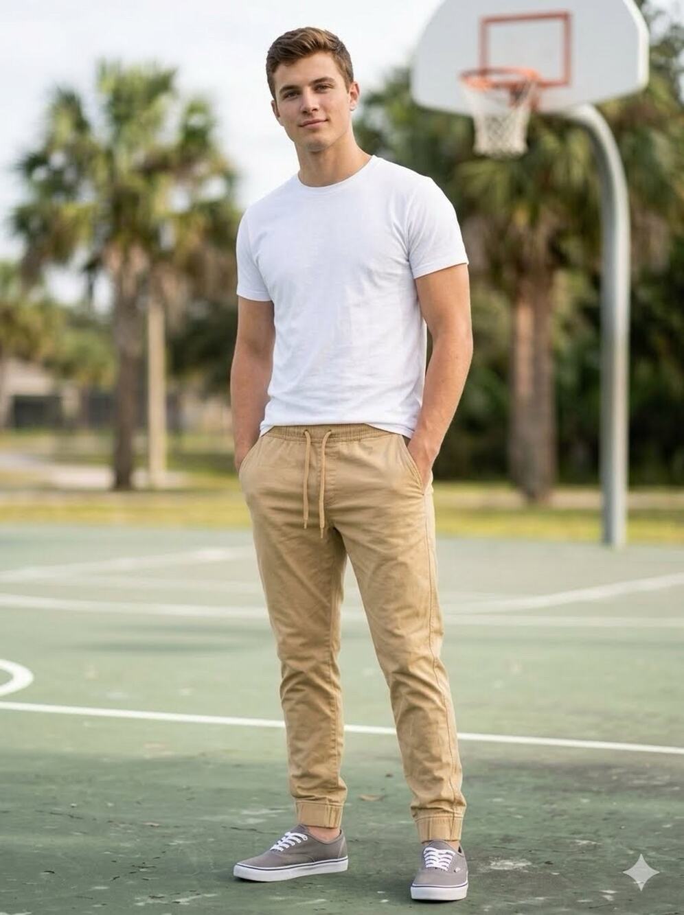 Hollister Skinny Jogger Pants Men’s Small Tan Advanced Stretch